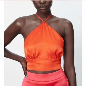 ZARA  Halter Scarf Top
